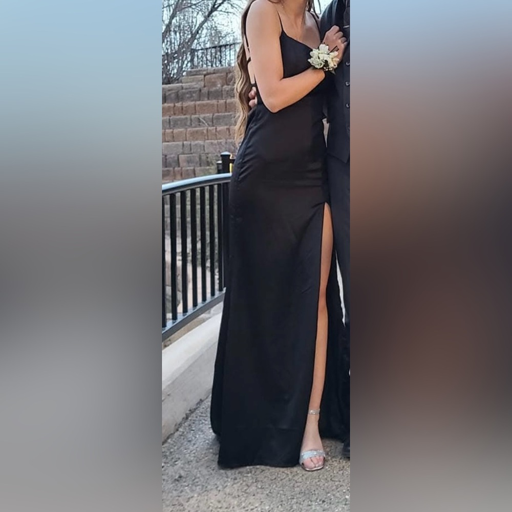 B Darlin Black Long Sleeve Dress